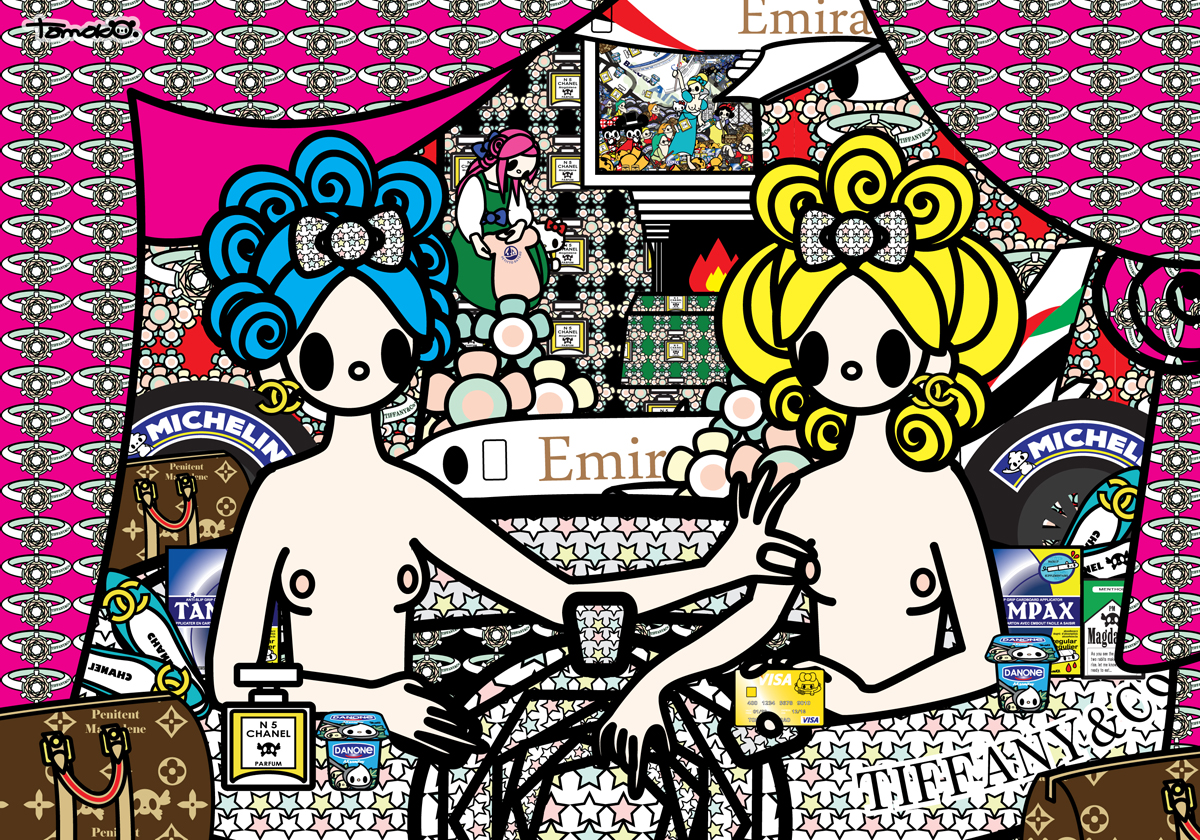 fontainebleau-gabrielle and her sister with tiffany visa louis vuitton chanel michelin tampax danone petit bateau emirates and kitty 2016 DIGITAL CONTENTS